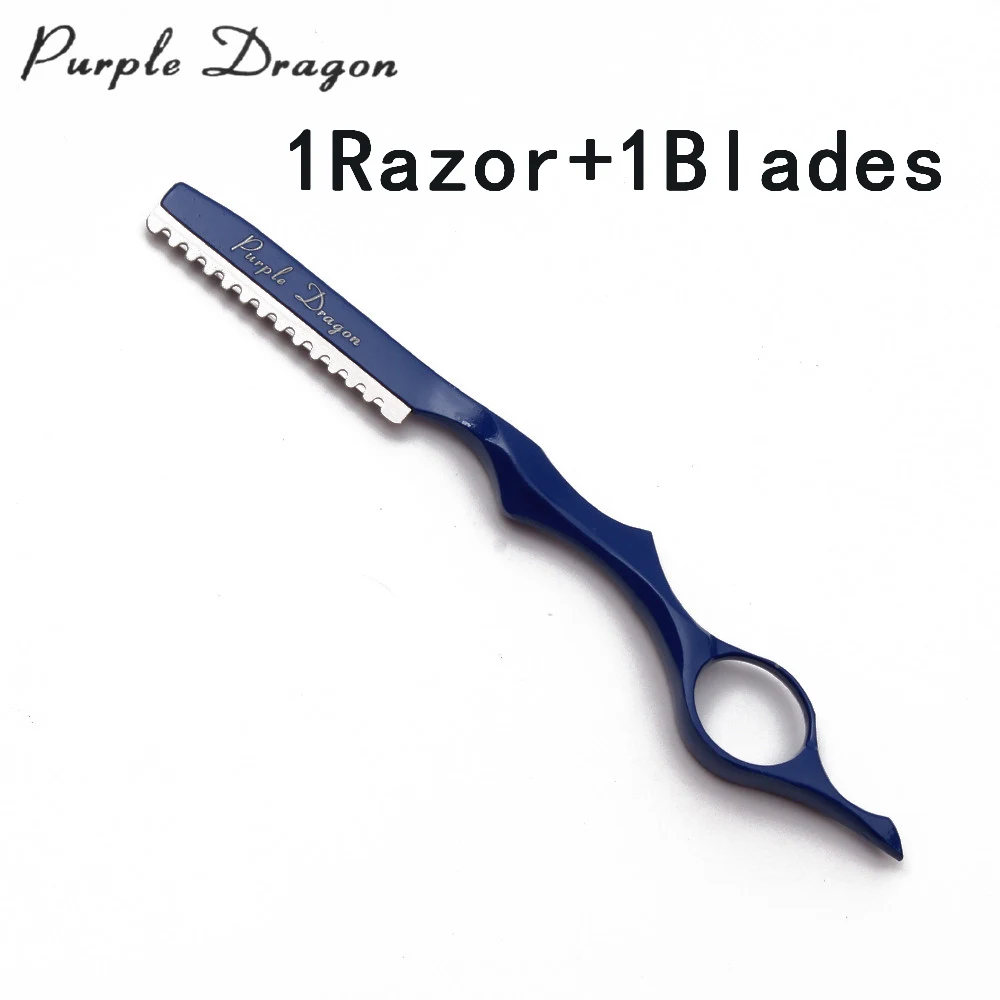17,5 см 1 шт. фиолетовый дракон профессиональный острый парикмахерские лезвия бритвы для волос Резак для волос нож для похудения инструмент для укладки Z6100 - Цвет: Z6100 G 1Pcs