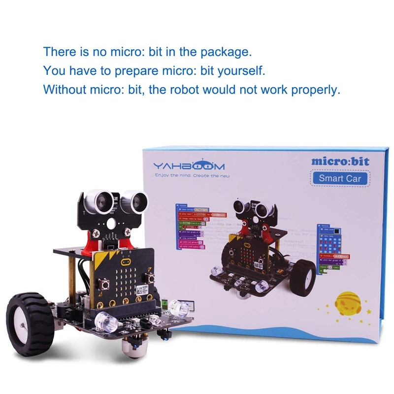 Набор роботов для микро: наборы робототехники для детей программируемые роботы Bbc Microbit Diy игрушечная машинка с обучающим отслеживанием Sci