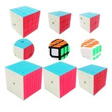 QiYi Rubbik волшебный куб 2x2x2 3x3x3 4x4x4 5x5x5 6x6x6 7x7x7 стикер Cubo Magico скорость игра-головоломка кубические игрушки для детей начинающих