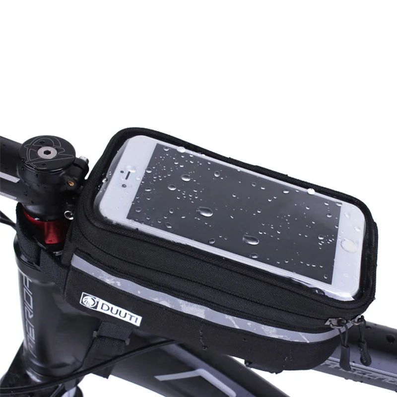 

DUUTI Touch Screen Bicycle Bags Cycling MTB Mountain Bike Frame Front Tube Storage Bag for 3.5-5.7 inch Mobile Phone Waterproof