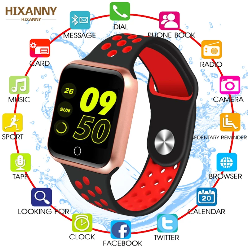 

Smart watches watch IP67 Waterproof 15 days long standby Heart rate Blood pressure Smartwatch Support IOS Android Men Women Band