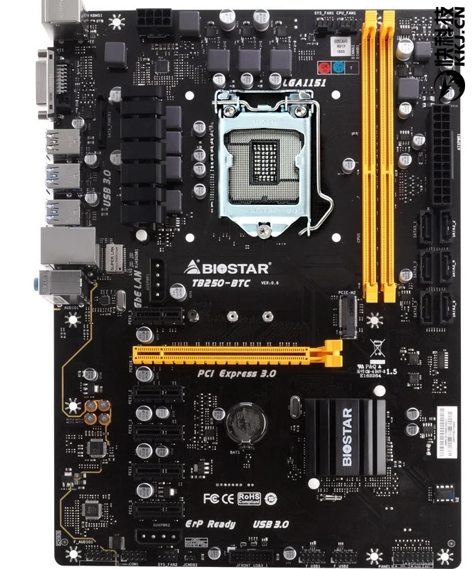 Небольшое пятно Biostar/Biostar TB250-BTC 6 PCI 6 графическая плата добыча TB85