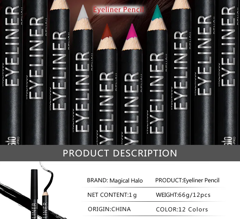 12ColorsSet Waterproof Eye Liner Pencil Brand New Professional Long Lasting Eyeliner Eye Shadow Makeup Beauty Pen Tools (2)