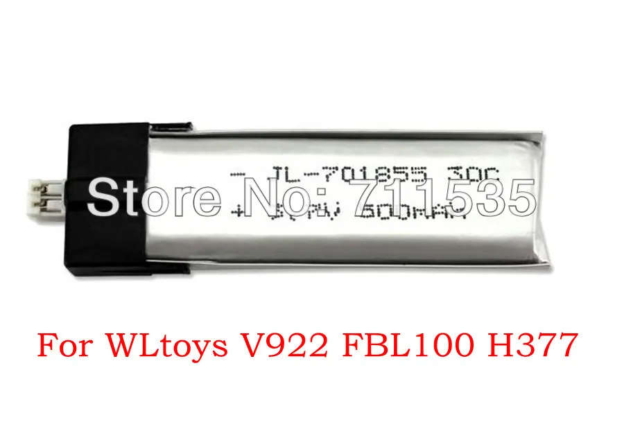 Аккумуляторы V922 25 3 7 V 500mAh 30C литиевая батарея запасные части для WLtoys V944 FBL100 H377 2 4G RC