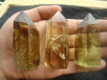 

YM 315 3 NATURAL Citrine quartz crystal point healing
