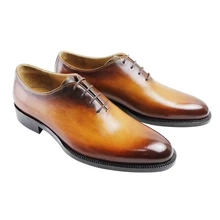 2017 Men Flat Vintage Retro Custom Mens Oxford Shoes Formal Dress Wedding Party Business Genuine Leather Original Design