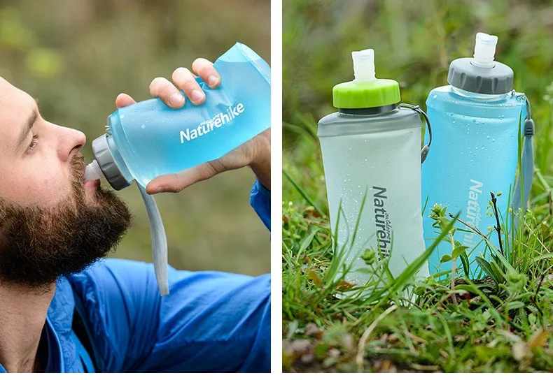 Naturehike на открытом воздухе складная бутылка для воды герметичная чашка портативный высококачественный Силиконовый ТПУ для спорта Бег Кемпинг Туризм