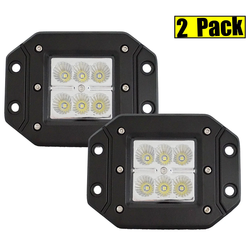 2 шт. 4 "Led Pods заподлицо 18 Вт Светодиодный светильник СИД управляя потока