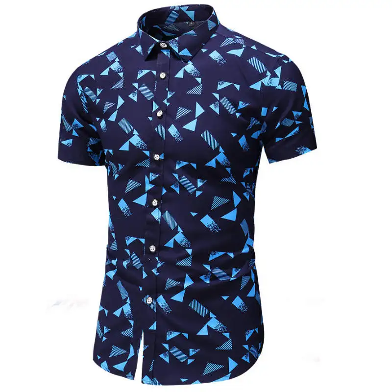

Mens Summer Beach Hawaiian Shirt 2019 Brand Short Sleeve Plus 7XL Size Floral Shirts Men Casual Clothing Camisas 22 color