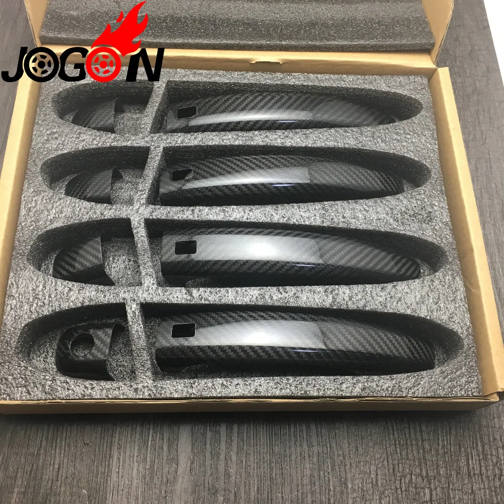 Accessories Carbon Fiber Door Handle Cover Trim For AUDI A1 A4 A5 S4 S5 Q3 Q5 SQ5 RS4 RS5 Car styling