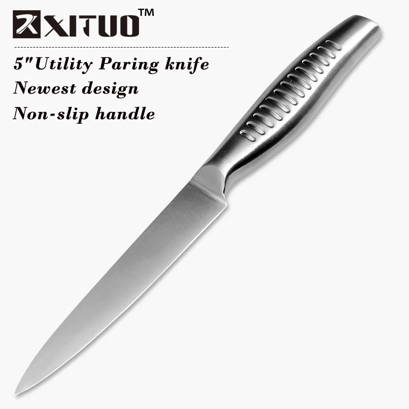 

XITUO 5"inch utility knife Sanding 3cr13 stainles steel Peeling Slicing knife Vegetable Steak knife Cleaver Kitchen Fruit Knives