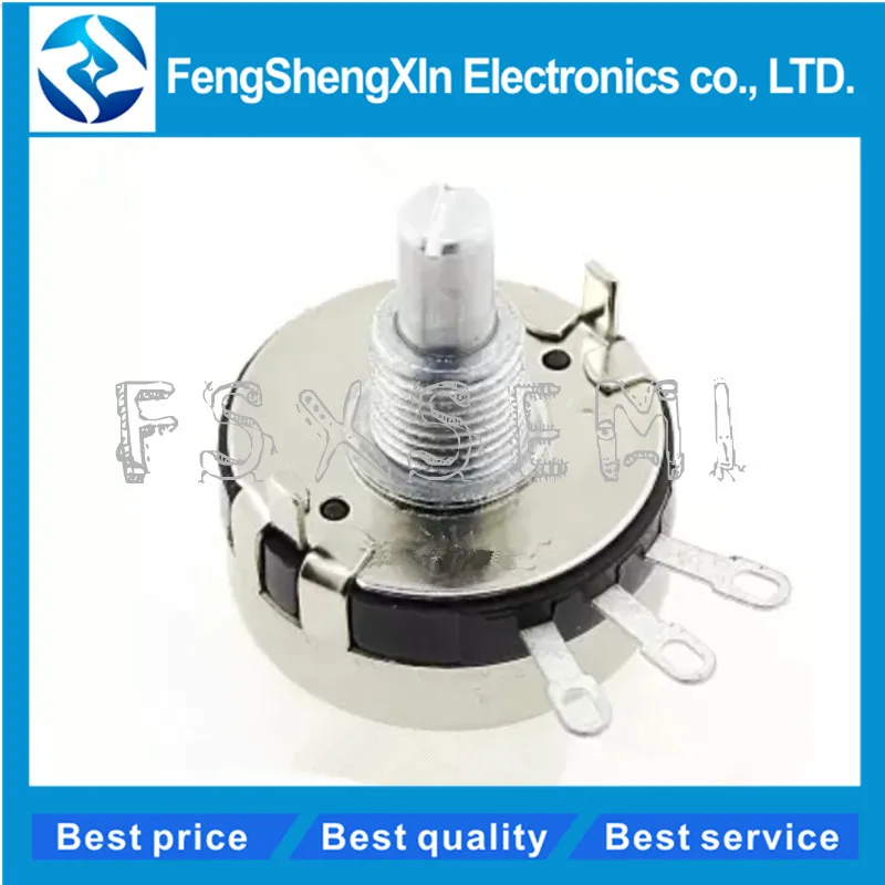 

2pcs WTH118 2W 1A Potentiometer 1K 2.2K 4.7K 10K 22K 47K 100K 470K 1M WTH118-2W Round Shaft Carbon Rotary Taper Potentiometer