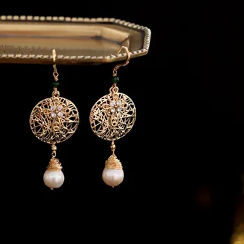 

Fashion Freshwater Pearls Handwork Drop Earrings NEW