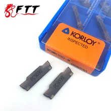 KORLOY 10PCS MGMN300 M PC9030 grooving carbide inserts MGMN 300 lathe cutter turning tool Parting and grooving tool Parting off