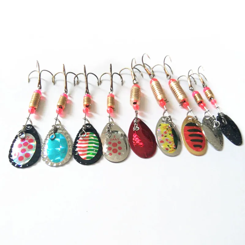 1Pcs Spinner Bait Rotating 2.3g-7.2g Spoon Fishing Lure Metal sequins Bass Hard Bait With Treble Hooks fishing tackle pesca
