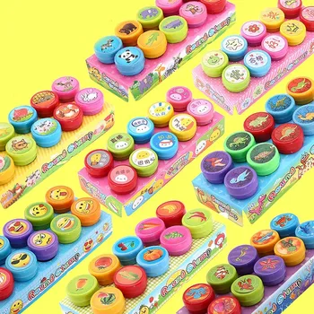 

60/120Pcs Cartoon Animal Stamps Kids Birthday Party Favor Toys for Boys Giveaways Pinata Fillers Kindergarten Treat Goody Bag