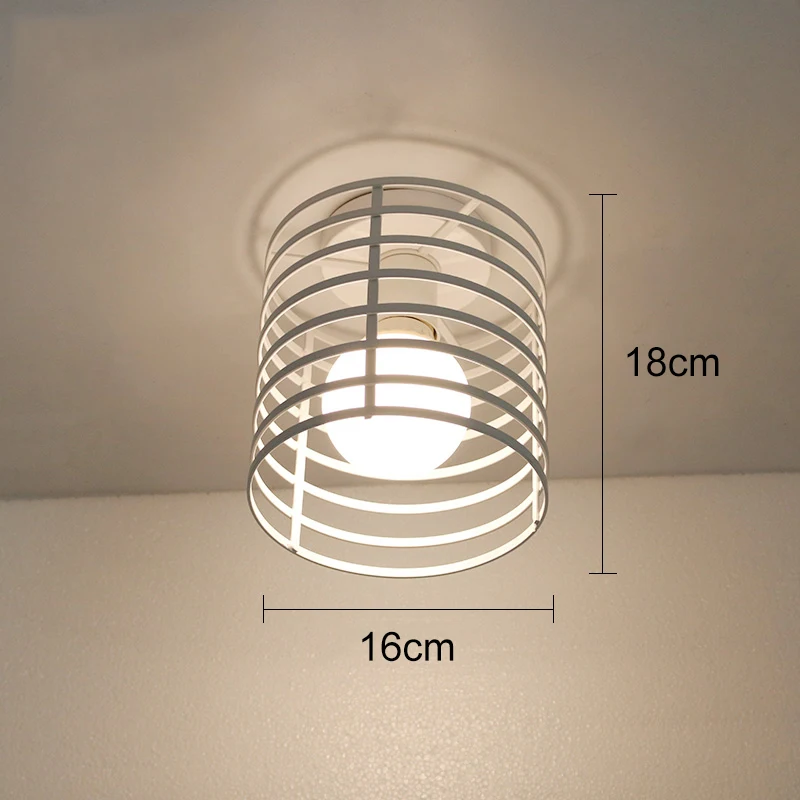 Винтажные светодиодные потолочные светильники, современный промышленный потолочный светильник, плафон, клетка, плафон для столовой, кухни, коридора, балкона - Цвет корпуса: Type 13 No bulb