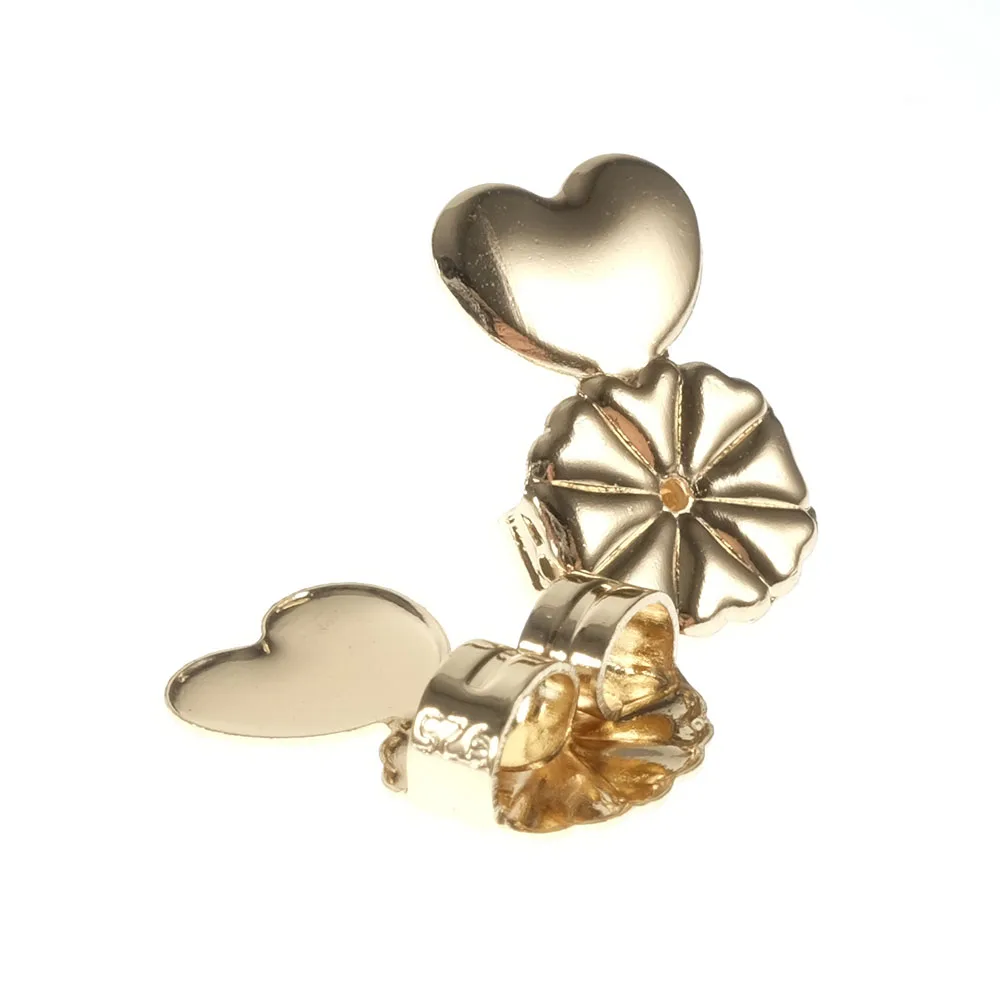 BeUrSelf Newest Fashion Butterfly Earring Lifters Backs Support Heart Hypoallergenic Fits Post Earrings for Women Ear Jewelry Jewelry Findings