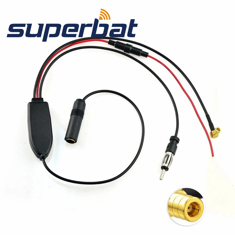 Superbat Digital Radio Universal DAB DVB FM/AM Car Aerial Ariel Antenna Signal Splitter + Amplifier