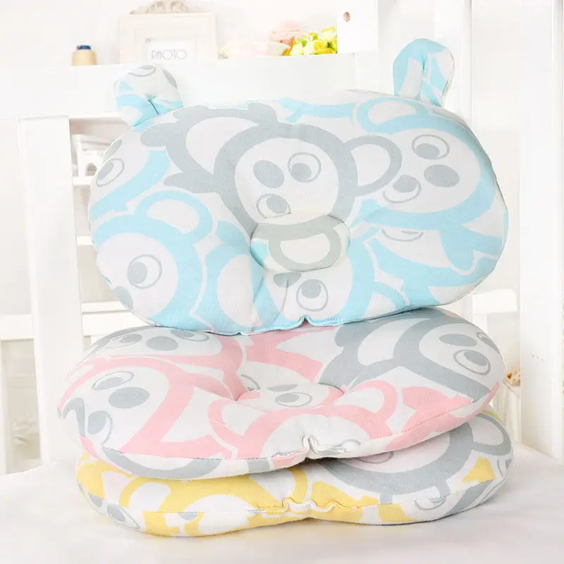 

2019 Hot 32*21CM Cartoon Baby Shaping Pillow Anti Roll Cushion Nursing Pillow To Prevent Partial Head For 0-12 Months