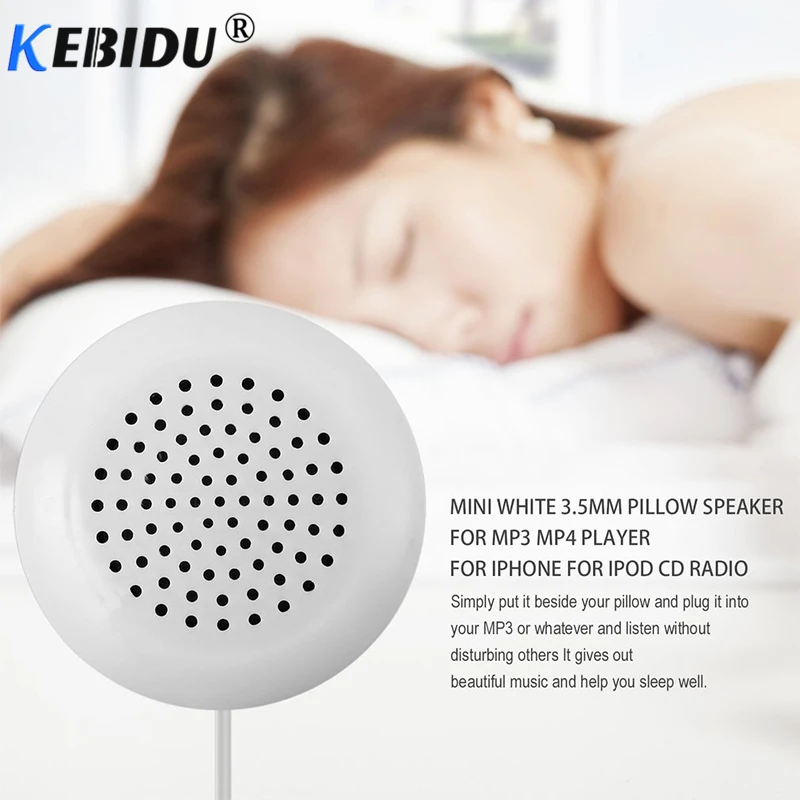 Kebidu портативный 3 5 мм Подушка-динамик для MP3 MP4 CD iPod Phone белые громкоговорители