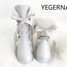 Модные зимние сапоги на высоком каблуке; женские сапоги; Натуральная овечья кожа; водонепроницаемые высокие сапоги; натуральный мех; теплые шерстяные зимние сапоги