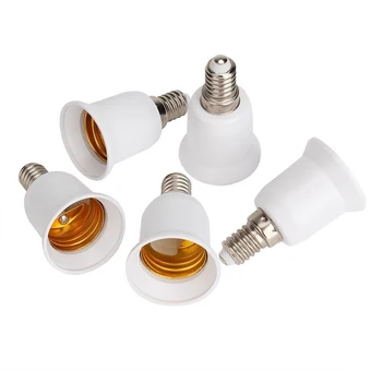 

5 pcs E14, E27 Adapter Base Screw LED Light Bulb Bulb Socket Converter, White