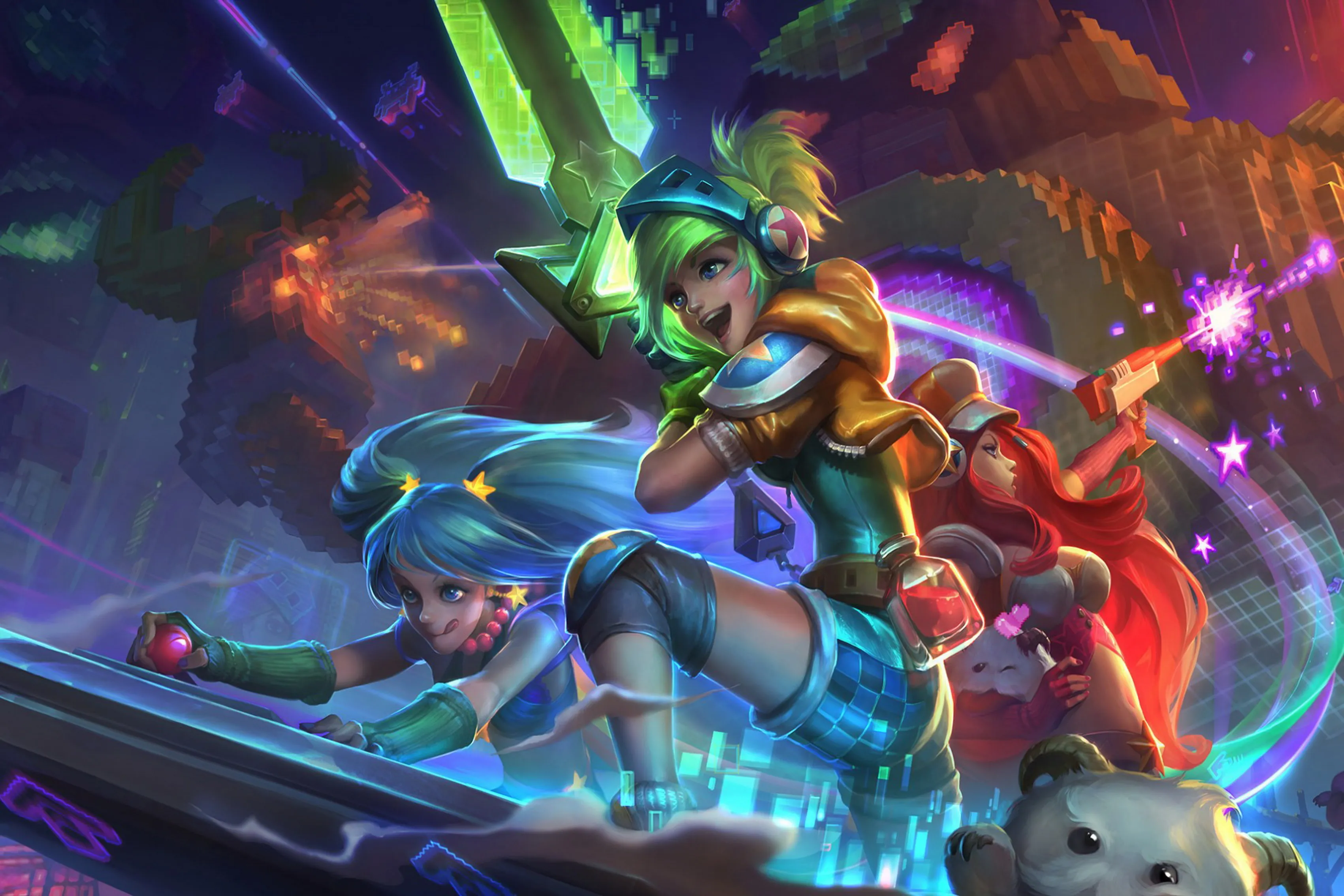 Лига Легенд Сона Maven из строки фан-арт Ривен гостиной Home Art декор деревянной раме