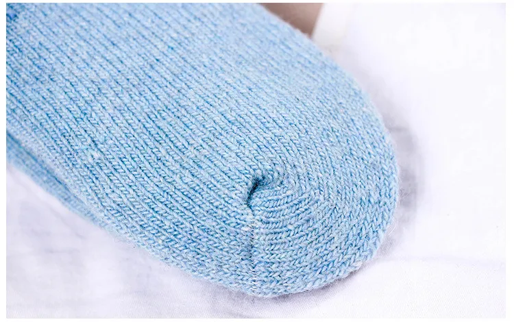 Шерстяные толстые носки для малышей зимние мягкие теплые носки-тапочки для детей, От 0 до 7 лет носки для маленьких мальчиков и девочек