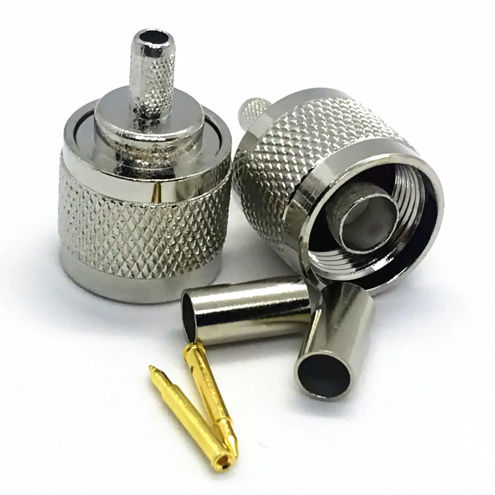 

50PCS N Male Plug Crimp RG58 RG142 RG223 LMR195 SYV50-3 cable RF Connector