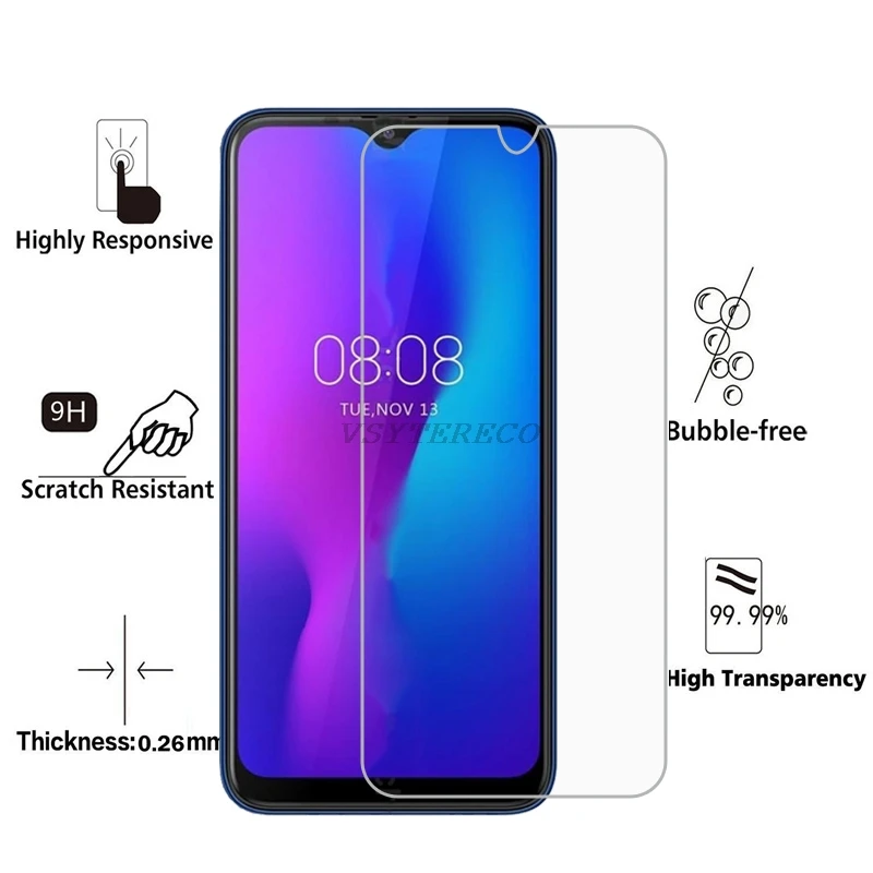 2 шт закаленное стекло для ULEFONE POWER 6 6," протектор экрана Защитный чехол для смартфона стеклянная пленка для ULEFONE POWER 6 Чехол