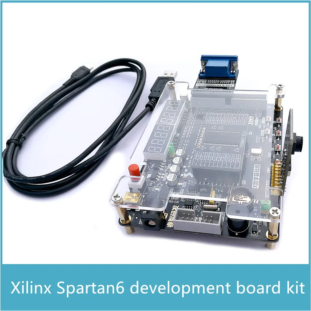 Макетная плата FPGA Xilinx Spartan 6 XC6SLX9 макетная + 256 Мбит SDRAM модуль VGA|fpga development board|development