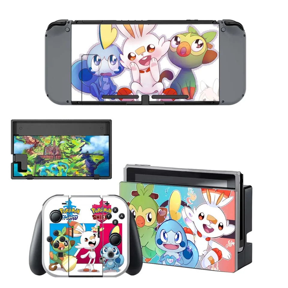 Nintend Switch Console+ Joy-Con Controller Vinyl Skin Sticker Set for Pokemom Protective Skins for NS Switch - Цвет: YSNS1857