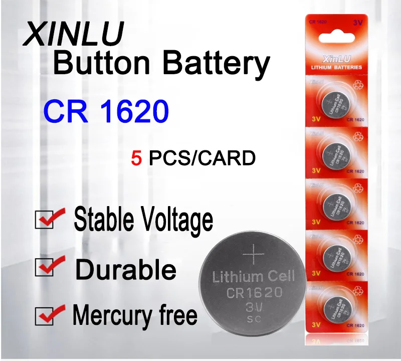 5 шт./лот CR1620 1620 ECR1620 Кнопка ячейки Батарея для мобильного часо-игры легче CR1620 DL1620 5009LC литий Батарея