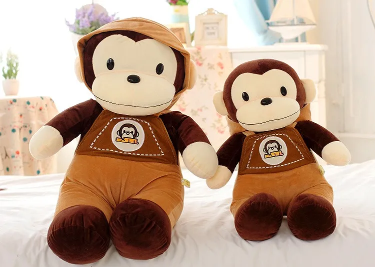 Прекрасный мультфильм ткань обезьяна с Hat Плюшевые игрушки подарок на день рождения w5456