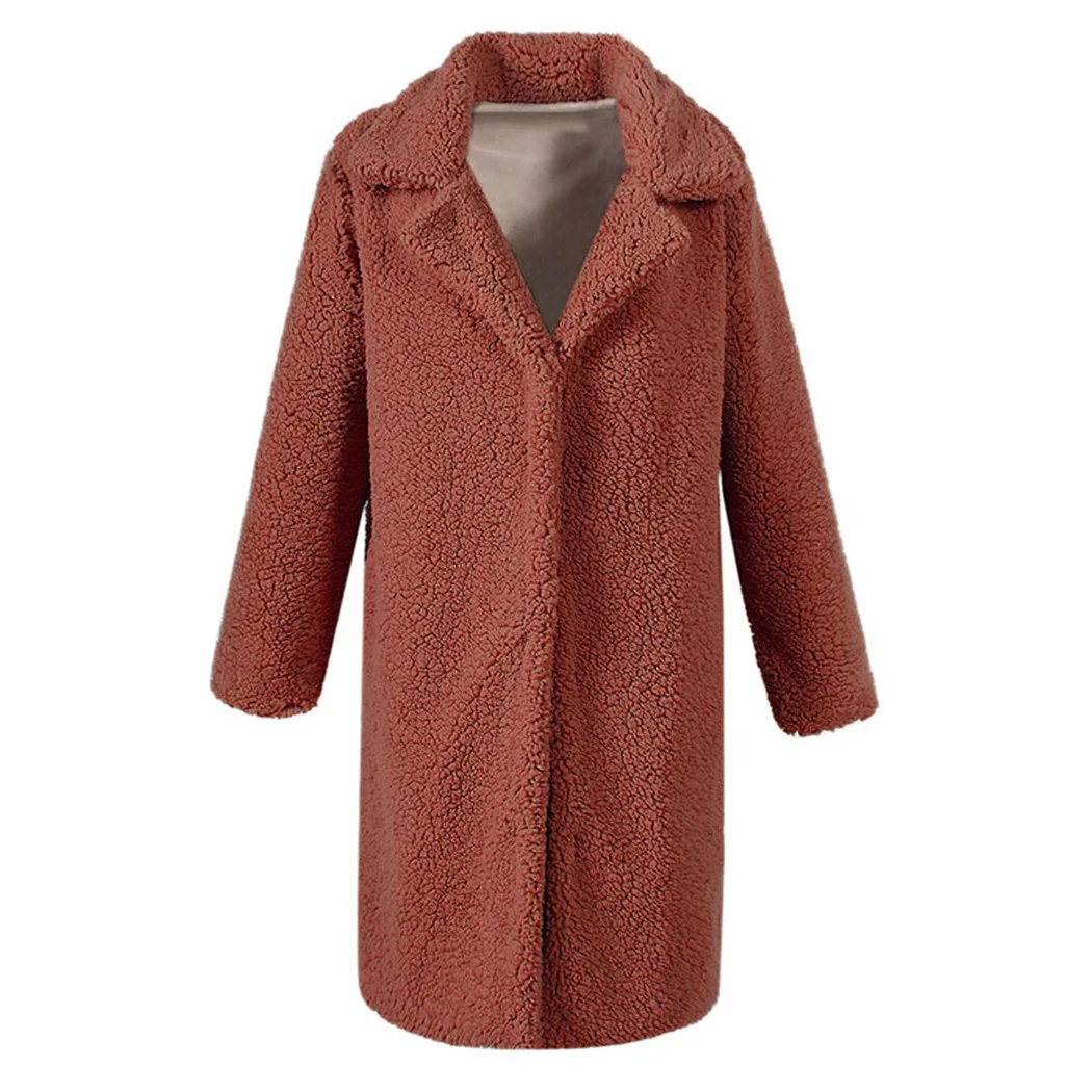 Зимнее искусственное женское плюшевое пальто, меховое пальто, Толстая теплая куртка большого размера, пальто из искусственного меха, теплая мягкая меховая куртка, повседневная верхняя одежда - Цвет: 03