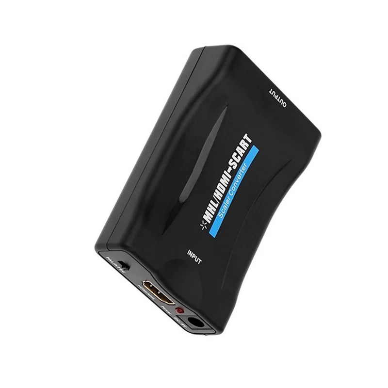 Trumsoon 1080P SCART to HDMI Converter and HDMI to SCART Converter Video Audio Signal Adapter for DVD TV Monitor PC