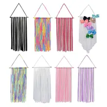 Для девочек, 1 шт, банты волосов хранения ремень заколка для волос, лента для волос Органайзер радужной расцветки для детей Цвет заколки для волос, волосы держатель DIY аксессуары для волос