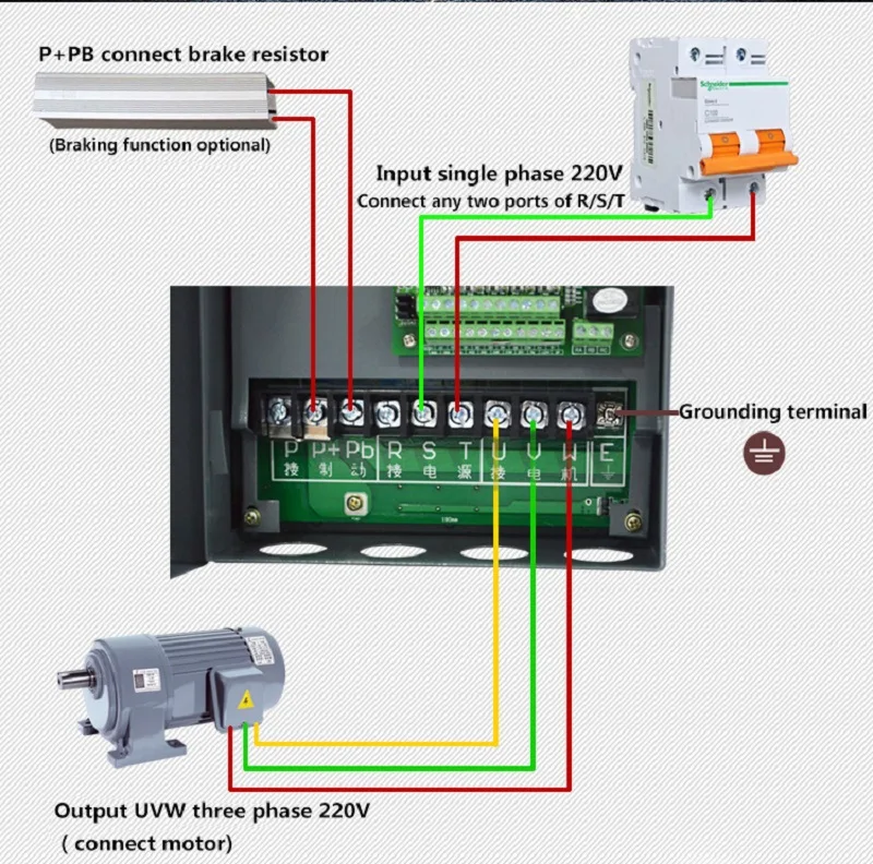 4KW 220V 17A однофазный Вход частотный инвертор vfd 3 фазы Трехфазная экономия энергии Мощность двигателя Скорость Управление частота приводной