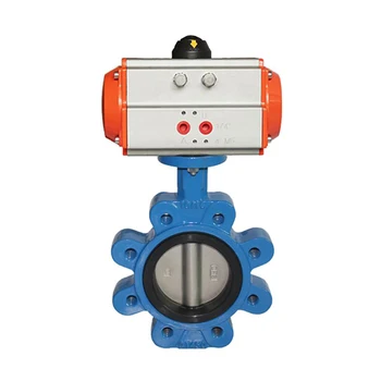 

12 inch Lug Type Pneumatic Butterfly Valve Casting Body with Stainless Steel 304 Disc Double Acting EPDM Sealing ANSI Standard