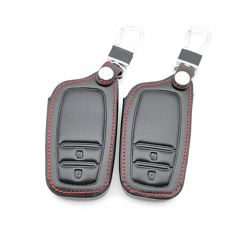 

Soft Texture Leather Skin Cover Case Cover Shell Fob For Toyota Land Cruiser Fortuner Camry 2016 2017 2018 2 Remote Button Key