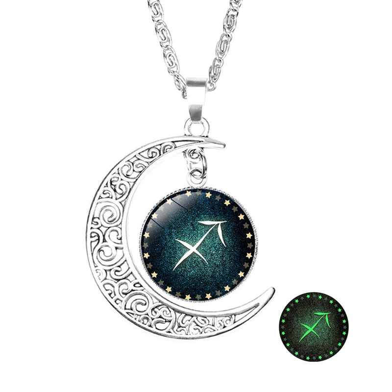 NIUYITID Horoscope Astrology Zodiac Necklaces & Pendants Men Women 12 Constellation Necklace Celestial Moon Keepsake Jewelry  (14)