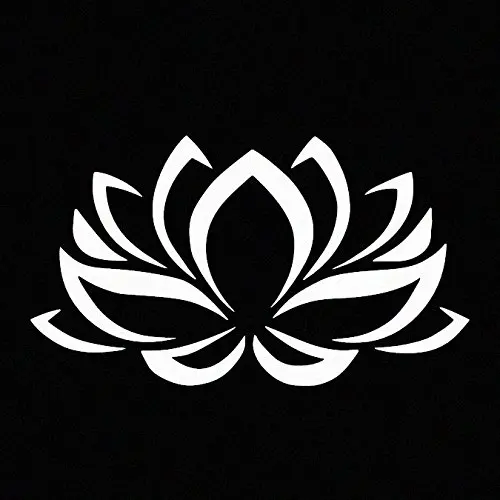 

Lotus Flower White Vinyl Car Window Decal Sticker White