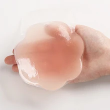 Многоразовые силиконовые накладки на соски с цветочным принтом, увеличивающие грудь, ленточные лепестки