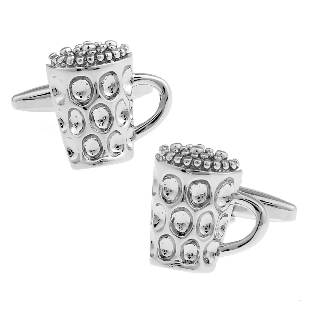 

Mens Wedding Cufflinks Novelty Fancy Beer Mug & Clean Cloth 156055