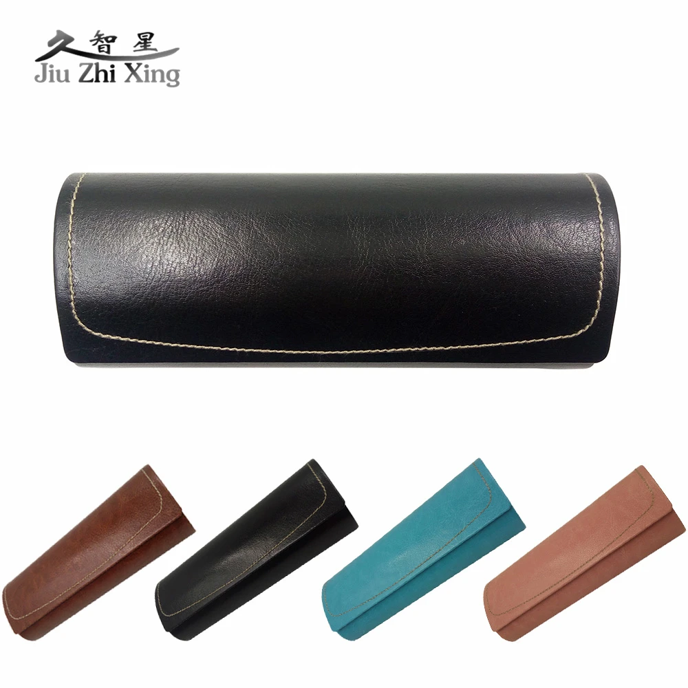 

JIU ZHI XING Magnetic Sunglasses Case Metal Hard Reading Glasses Box PU Leather Coated Spectacle Case Optical Box 2018 New