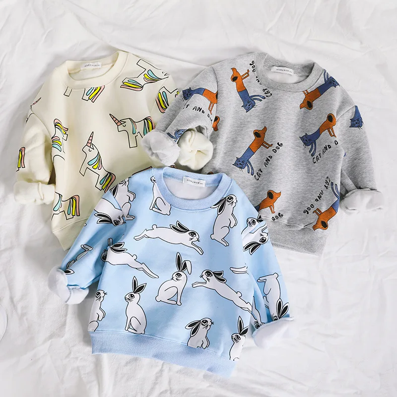 

2019 spring autumn baby girl hoodie kids sweatshirts girls boys hoodies toddler hoodie dinosaur clothing kids deer kids