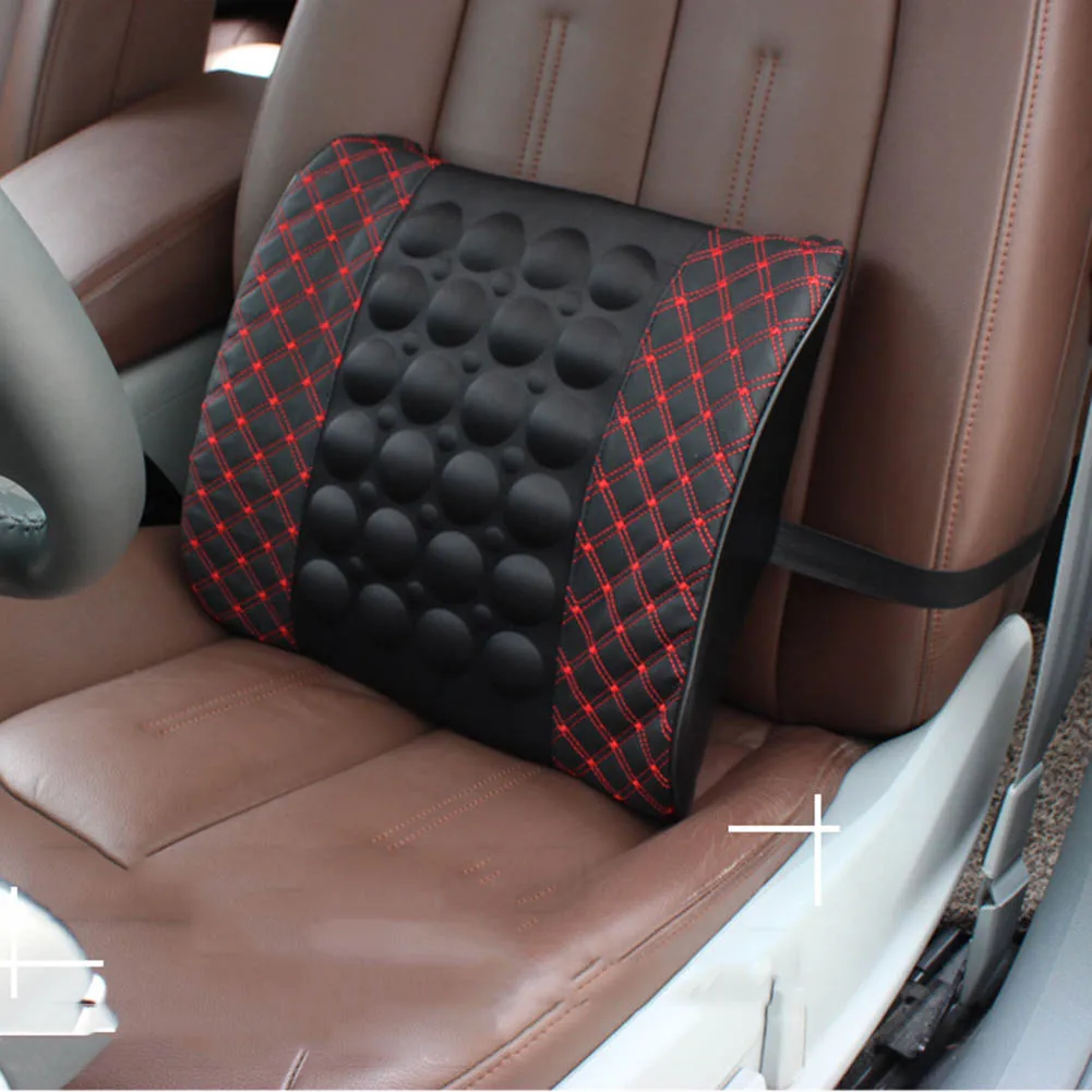 Car Auto Electric Massage Lumbar Cushion Seat Supports Waist Back