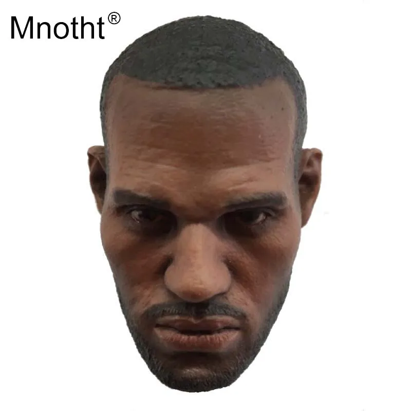 Mnotht Angry Edition Мужская голова солдата Лепка модель 1:6 Черная Леброна Джеймса игрушки