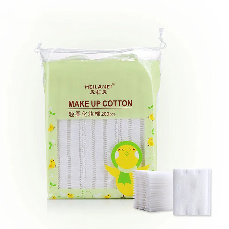 

Double-sided double-effect three-layer sandwich thick cotton pad 200 portable non-woven cotton remover